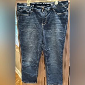 Wallflower 18 Flirty Curvy High Rise Indigo Blue Ankle Jeans